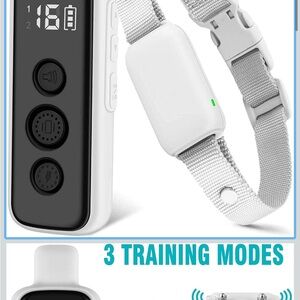Black and White Dog Training Collar